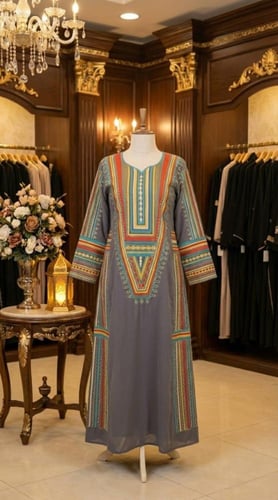 جلابيه عسيري .. التطريز : ( تطريز كمبيوتر عالي الج...