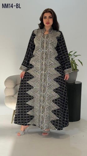 جلابيات ملكي طلس ⚜️ كلوش طلس كامل امام خلف و اكمام...