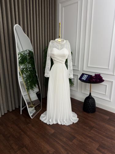 فستان الصدر دانتيل كلوش شيفون المقاسات بالرقم 1-2-...