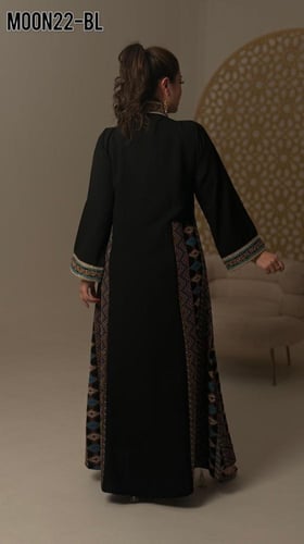 جلابيه مطرز فلسطيني .. تطريز كامل مع الماس ( صناعه...