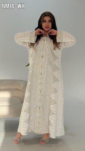 جلابيات ملكي طلس ⚜️ كلوش طلس كامل امام خلف و اكمام...