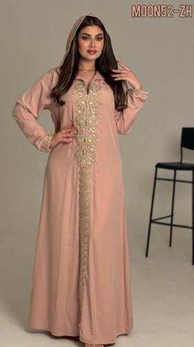 جلابيه مغربي ..تطريز امام مع احجار مرصعه ( صناعه س...
