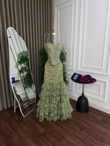 طقم سهره تطريز لول زركون دانتيل كلوش طبقات المقاسا...