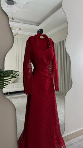 فستان خامه دانتيل المقاسات من واحد لين خمسه من اسم...