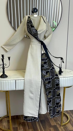 طقم قطعتين بنطلون وبلوزه طويل الخامه لنن و باربي ت...