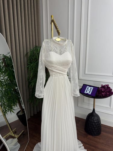 فستان الصدر دانتيل كلوش شيفون المقاسات بالرقم 1-2-...