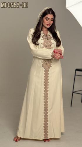 جلابيه مغربي ..تطريز امام مع احجار مرصعه ( صناعه س...