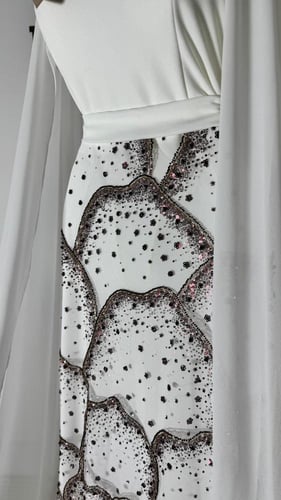 فستان سهره الخامه: لكرا استرتش + قماش سهره مطرز خر...