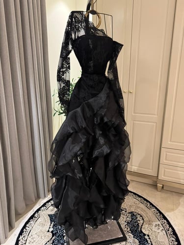 فستان سهره الخامه:دانتيل على اورجنزا المقاسات: XS....