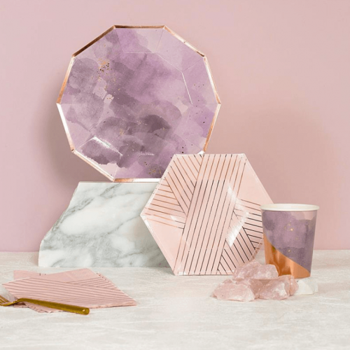 أدوات المائدة ماربل موف | Marble Mauve Tableware