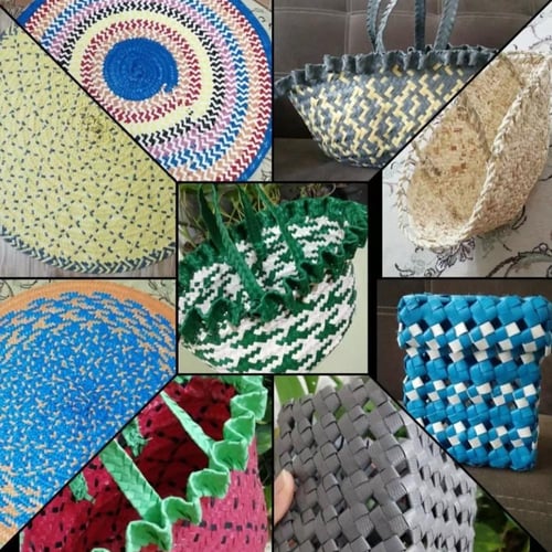 لفة شريط بلاستيك متعدد الالوان للأعمال اليدويه وال...