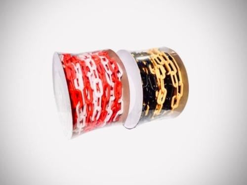 سلاسل بلاستيك تحذير أحمر ابيض - اسود واصفر 8 ملي 2...