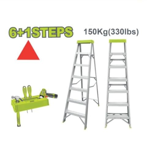 سلم المونيوم كهربائي مزدوج 6 درجات يتحمل وزن 150 ك...