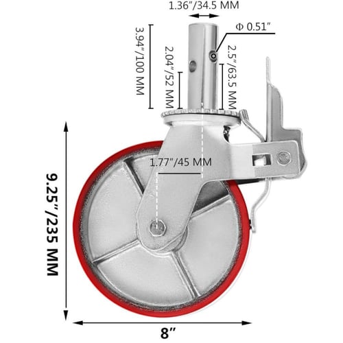 كفر سقاله احمر مقاس 8" + 6"