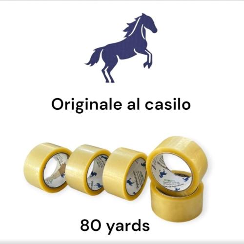 شطرطون 2" بلاستيك لاصق ابو حصان 80 يارده كرتون