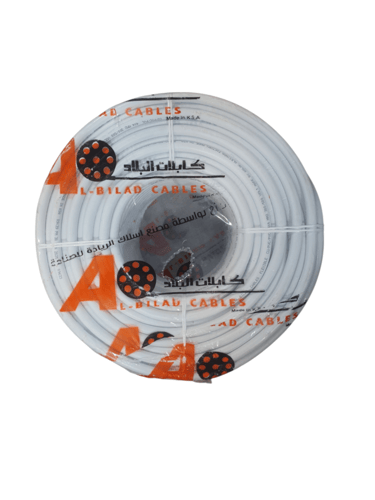 لفة كيبل فلكسيبل مبروم ابيض 3 خط 4 ملي وطني طول 10...