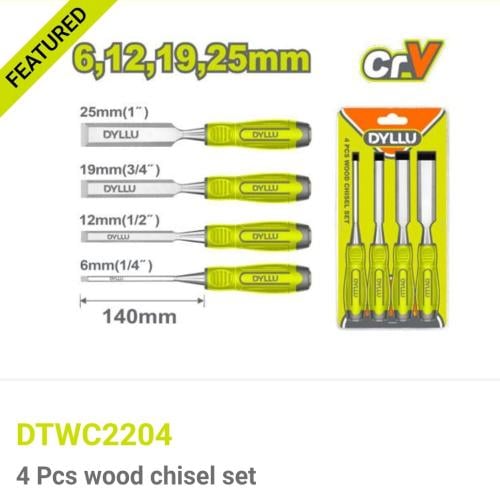 مجموعة إزميل خشبي مكونة من 4 قطع DYLLO