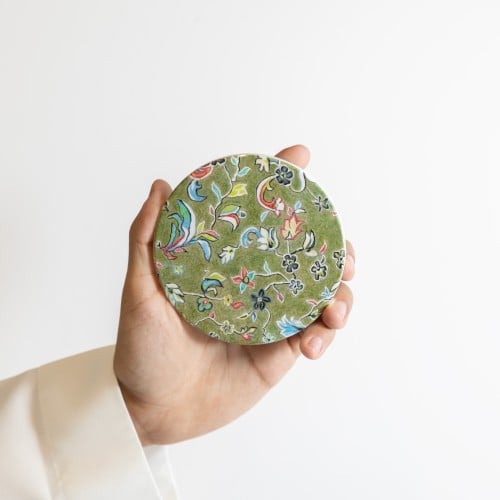 قاعدة كوب بنقش سجادة روضة الجنة