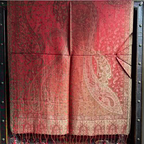 وشاح حرير بدرجات الاحمر #Sii