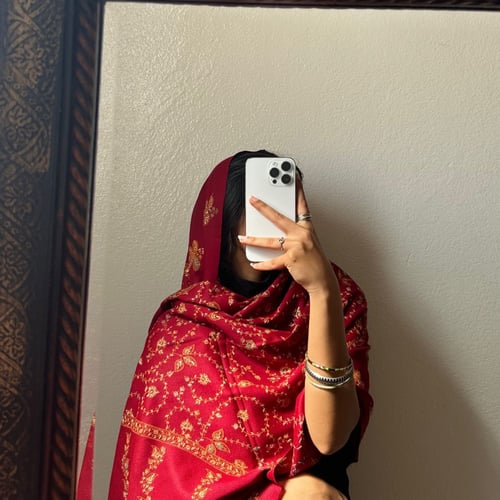 شال كشميري أحمر2