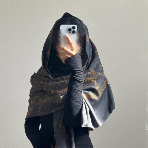 شال كشميري تطريز يدوي