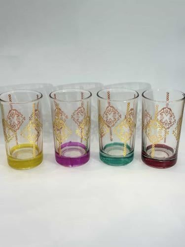 Moroccan glass set - colorful - 12 pieces