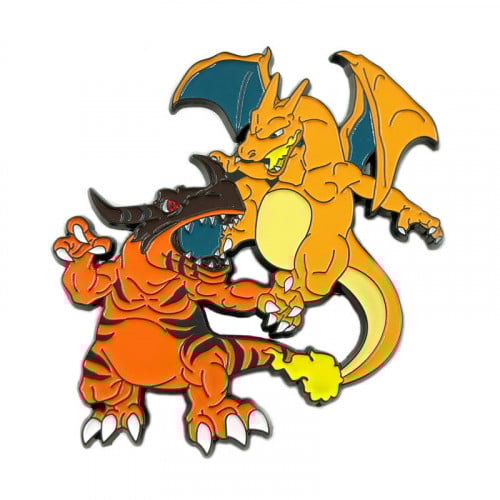 Greymon vs Charizard Brooch - بروش