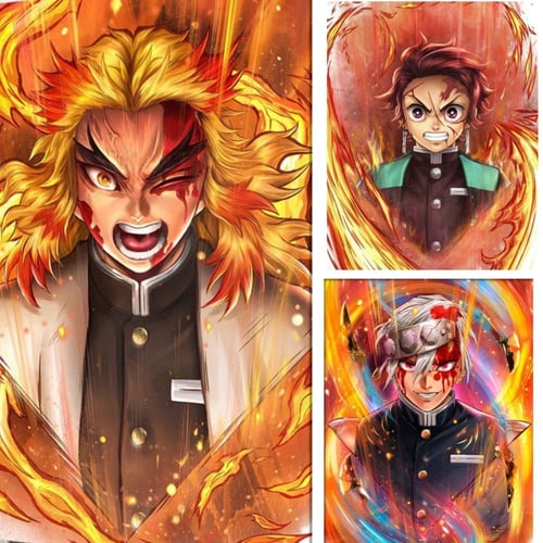 بوستر ثلاثي الابعاد قاتل الشياطين - Demon Slayer 3...