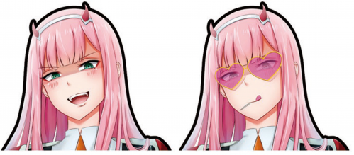 ستيكر زيرو تو ثلاثي الابعاد - Zero Two 3D Sticker