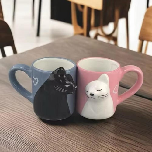كأس القطط الساحرة - charming couple cat cups