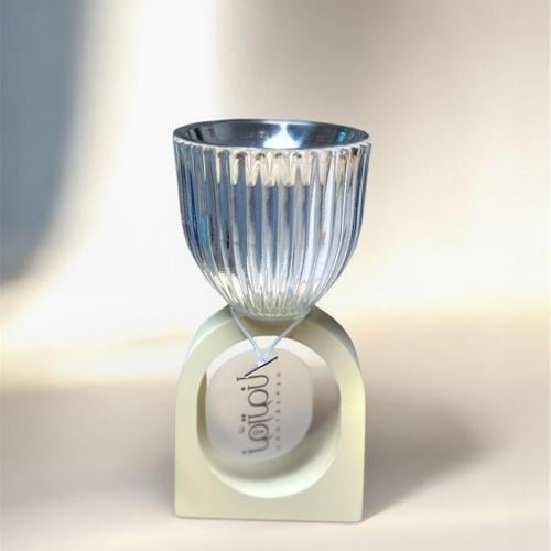 مبخرة زجاجية بعبارة ترحيبيه-لون بيج