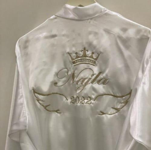 روب عروس - تطريز