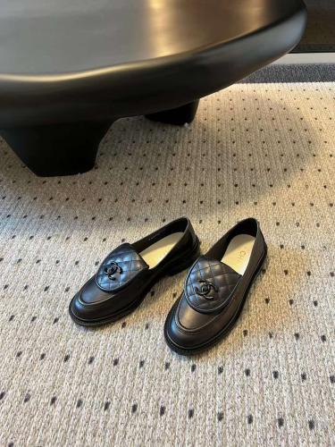 Chanel black loafer shoe