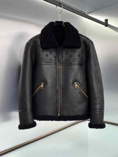 Winter leather jacket