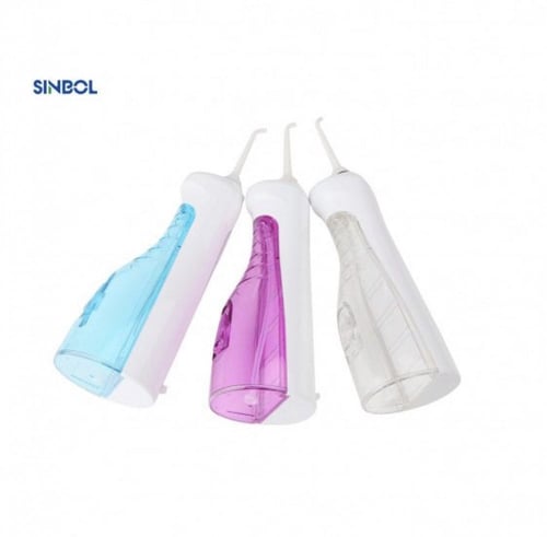 منظف الأسنان المائي اللاسلكي لون أبيض