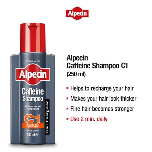 ألبيسين شامبو كافيين C1 محفز نمو الشعر 250ml