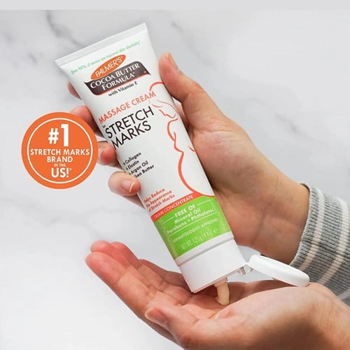 بالمرز كريم تدليك لعلامات تمدد الجلد بفيتامين E و...