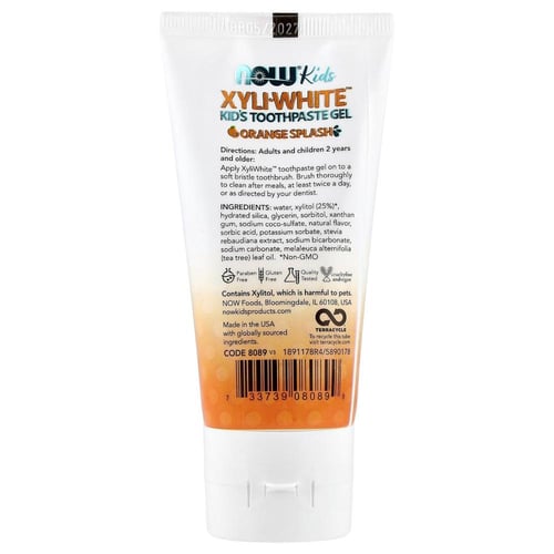 ناو فودز معجون أسنان للأطفال نكهة البرتقال 85g