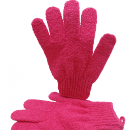 لوفيان قفازات استحمام لتقشير الجسم فوشي