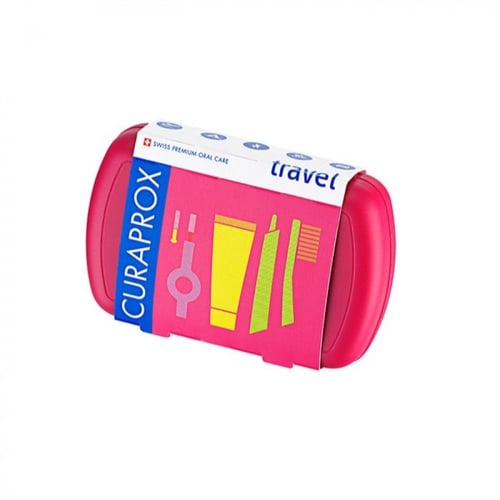 كيورابروكس مجموعة السفر للعناية بالأسنان - أحمر