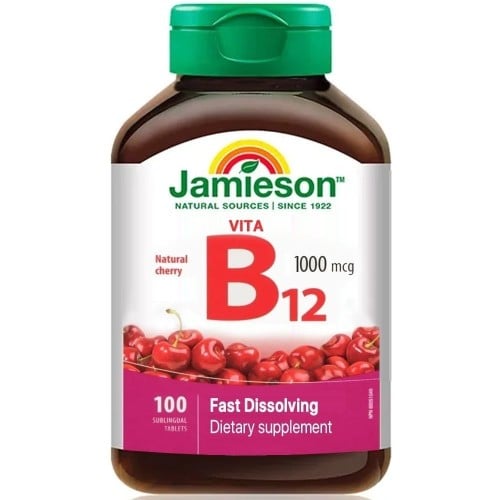 جاميسون مكمل غذائي فيتا بي 12 بنكهة الكرز 100 قرص...