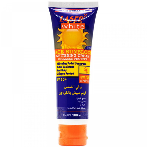 ليزر وايت كريم واقي شمس +UV60 بالكولاجين 100ml