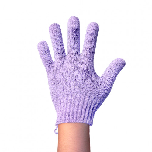 قفاز استحمام لتقشير الجسم بنفسجي عناية روز