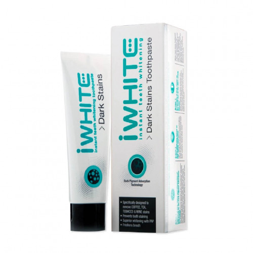 اي وايت معجون أسنان بالفحم للبقع الداكنة 75ml