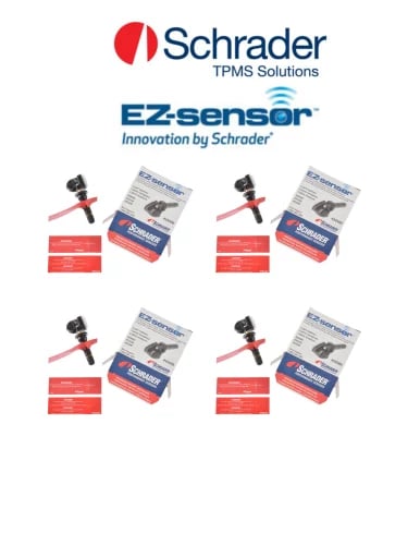 عدد 4 حساس كفرات تاير من 2001 الى 2026 اصلي SCHRADER مكسيكي شامل رسوم الشحن للسيارات الامريكية واليابانية والكورية والاوروبية