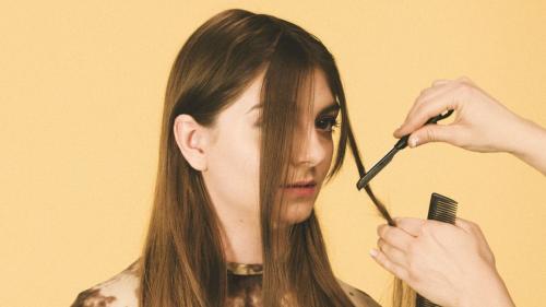 قص غرة مدرج