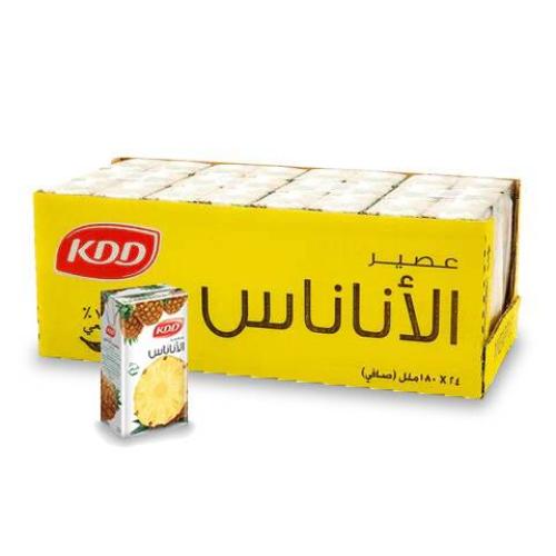 كرتون عصير KDD اناناس 185مل * 24 حبة