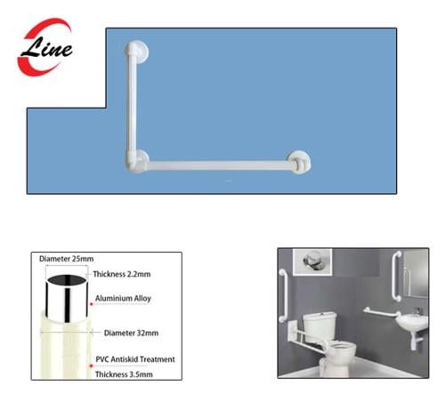 مقبض جداري - Grab Bar (90 Degrees)