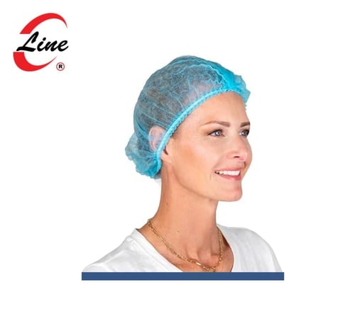 غطاء رأس - ازرق - غير منسوج - "21مجعد - كرتون 1000...