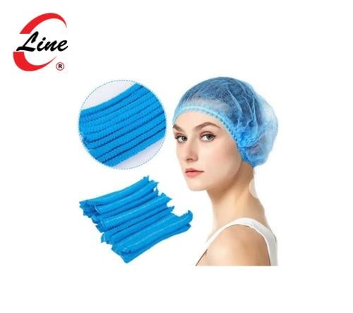 غطاء رأس - ازرق - غير منسوج - "21مجعد - كرتون 1000...